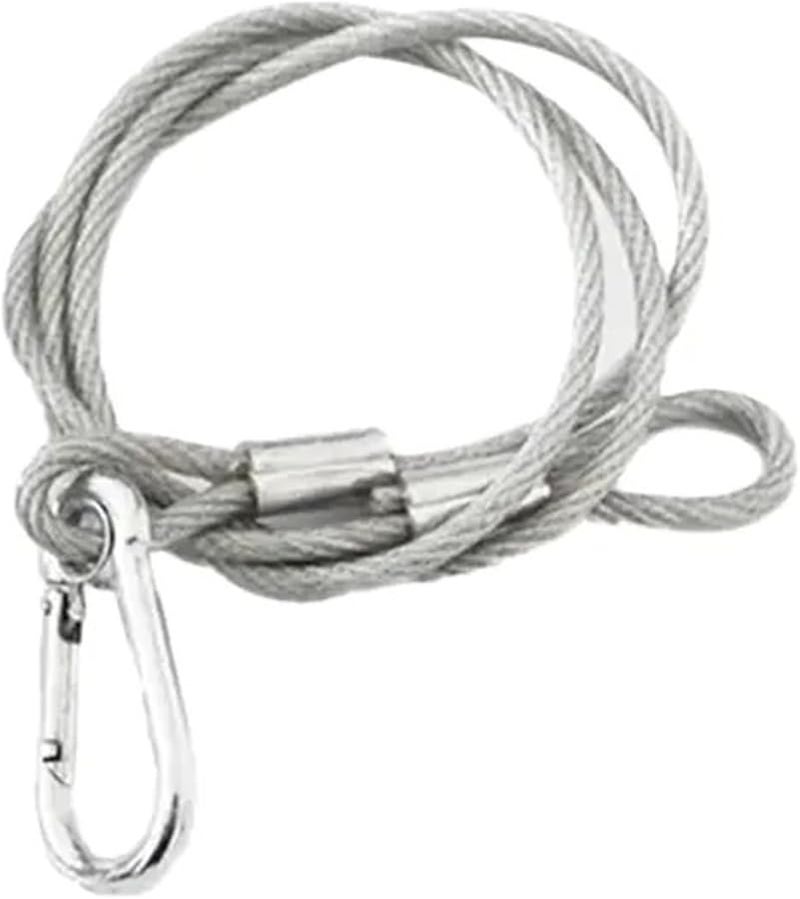 Heavy Duty Stage Light Safety Cables 0 16 X 31 5 Inch 20 PCS With Carabiner Hooks - Image 2