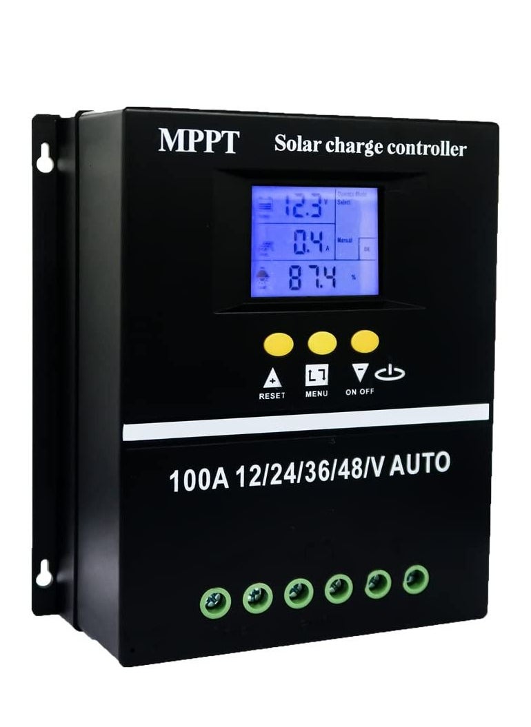 Y&D - 100A MPPT Solar Charge Controller 12V 24V 36V 48V LCD Display Auto Cell Panel Charger Regulator, Max 100V Input Dual USB Efficient and Reliable Power Solution for Lead-Acid Lithium - Image 1