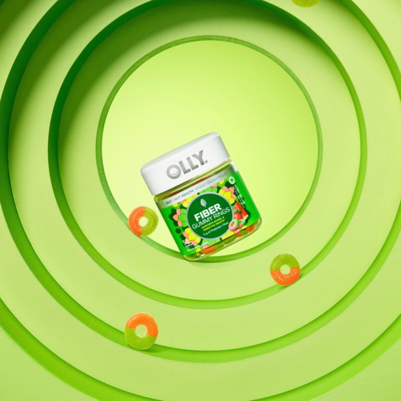 OLLY Fiber Gummy Rings, 5g Prebiotic Fiber, FOS (Fructo-oligosaccharides), Digestive Support, Berry Melon 50ct - Image 5