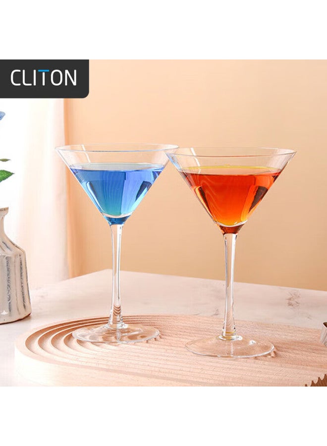 Cliton Cocktail Glass Crystal Glass Martini Champagne Wine Margarita Bar Triangle Glass Cl-lq02 - Image 1