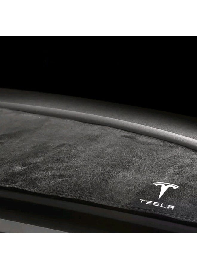 HPS Dashboard Cover for Tesla Model 3 & Model Y – Flannel Pad Dash Mat (2017–2023) | Custom Fit Decorative Interior Accessory - Image 1