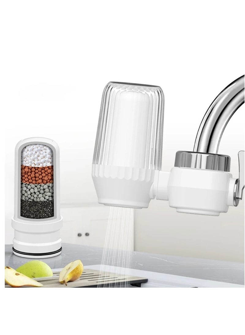 ارواق صنبور صغير لتنقية المياه للمطبخ، فلتر فيزيائي قابل للإزالة، عنصر فلتر قابل للغسل من السيراميك، يدوم طويلاً - Image 1