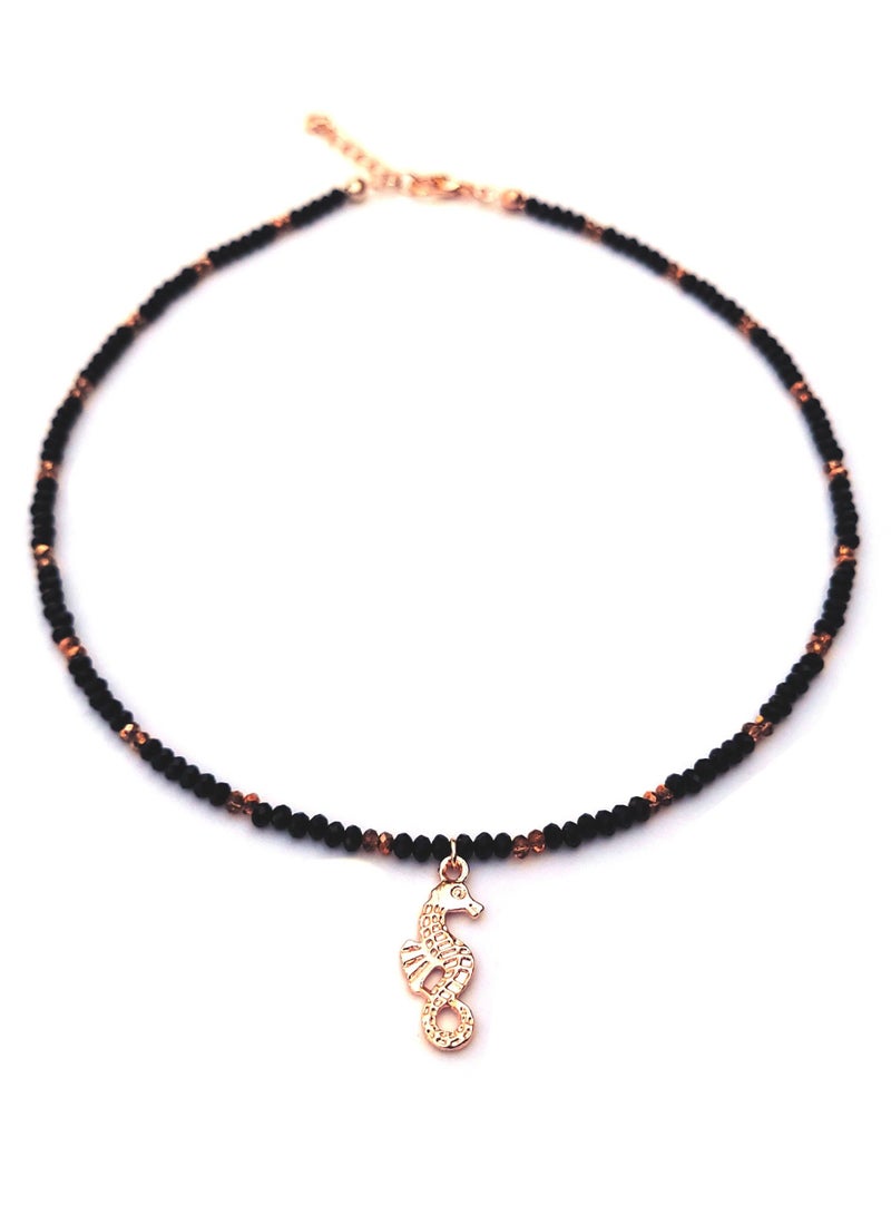 Alwan Crystal Necklace with an Seahorse Pendant - Image 1