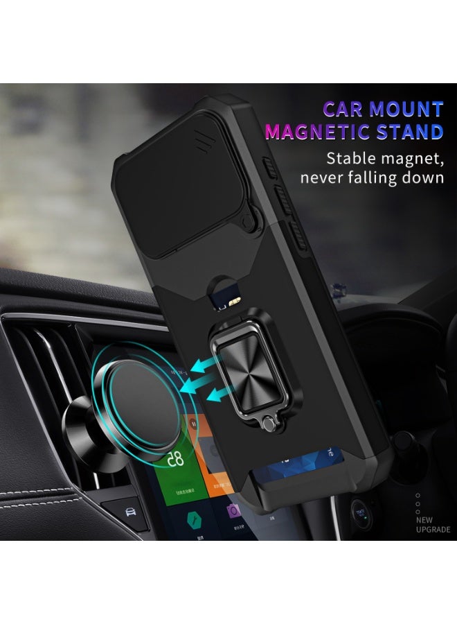 general Case for iPhone 17 Pro Max, Military Grade TPU+PC 【Built-in Magnetic Kickstand】 Dual-Layer Design Card Slot Heavy Duty Shockproof Protection Phone Case for iPhone 17 Pro Max,6.9 inch - Image 4