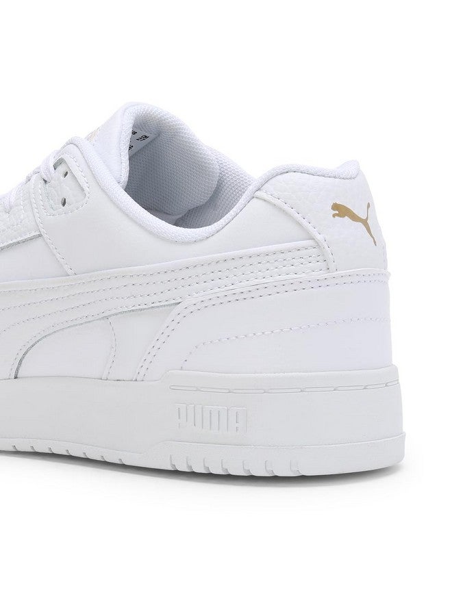Puma Mens Court Shatter Low White-White-Team Gold Sneaker - 6 UK (39984401) - Image 4