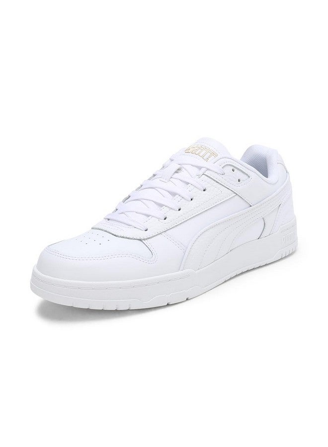 Puma Mens Court Shatter Low White-White-Team Gold Sneaker - 6 UK (39984401) - Image 1