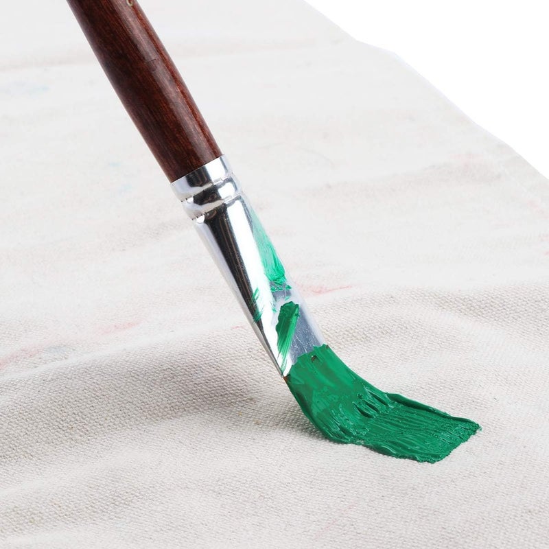 TRANSON Flat Paint Brush Set 7pcs for Acrylic Watercolor Gouache Oil and Body Painting - Image 4