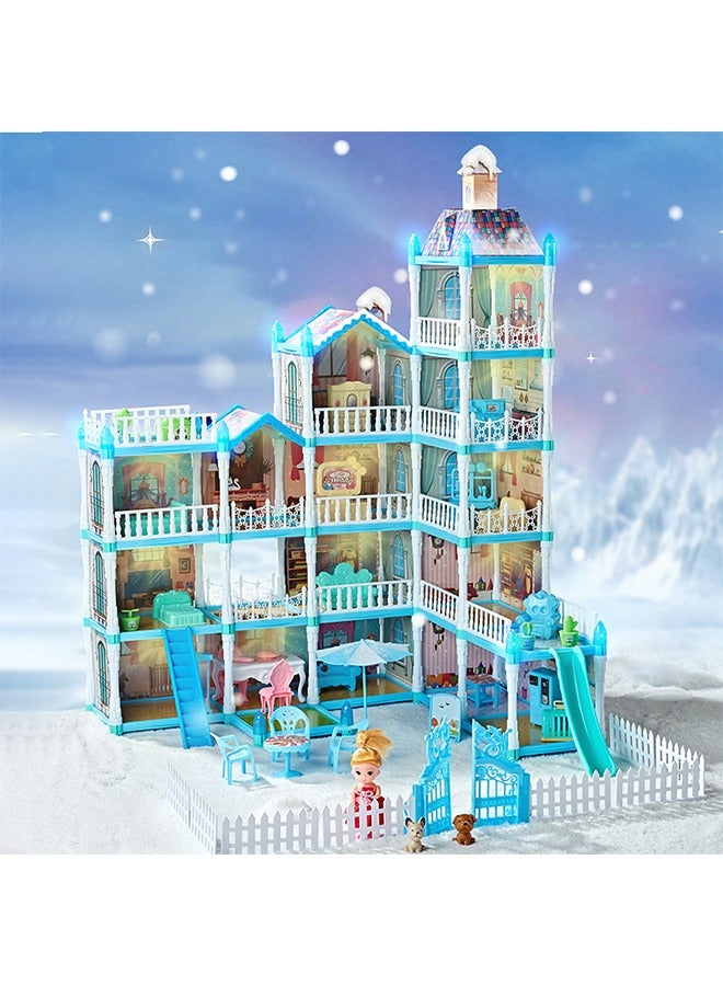 Beauenty Doll House,Dream House for Girls Pretend Toys-5 Story 16 Rooms Dollhouse,Toddler Playhouse DIY Building Kids Gift for for 3-10 Year Old Girls - Image 1