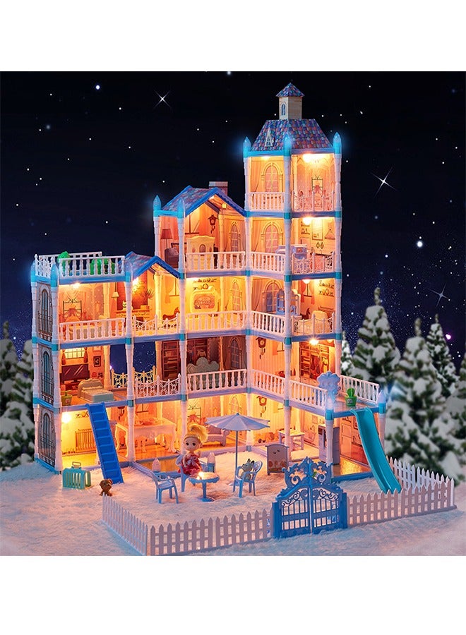 Beauenty Doll House,Dream House for Girls Pretend Toys-5 Story 16 Rooms Dollhouse,Toddler Playhouse DIY Building Kids Gift for for 3-10 Year Old Girls - Image 4