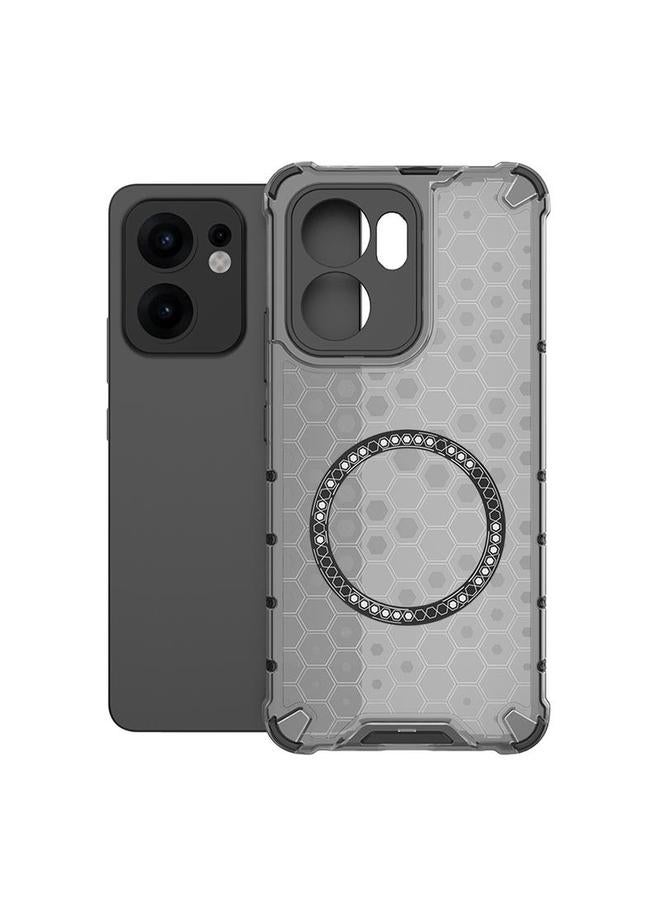 S-TOP Case For OPPO Reno13 F 5G Global Honeycomb Magnetic Ring Shockproof Phone Case - Image 1