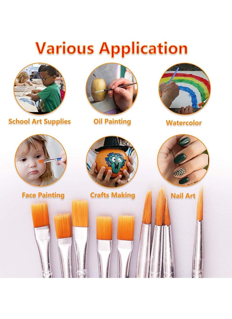 Y&D - 10 Strips 60 Pots Empty Paint with Lid Mini Storage Container, 20Pcs Brushes Art Craft Supplies for Classroom School(3ml/0.1oz) (3ML, Strips, and 20 Brushes) - Image 1