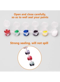 Y&D 10 Strips 60 Pots Empty Paint with Lid Mini Storage Container, 20Pcs Brushes Art Craft Supplies for Classroom School(3ml/0.1oz) (3ML, Strips, and 20 Brushes)  - Image 5