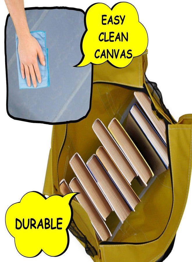 NGIL Softball Yellow Print Zippered Caddy Organizer Tote Bag - Image 2