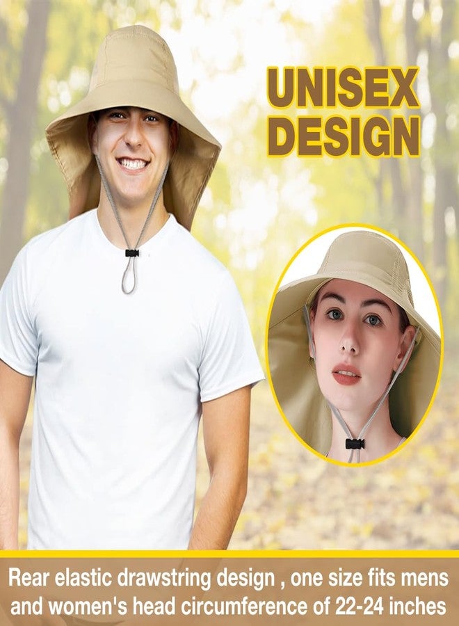 GUSTAVE® Ultra-Light Sun Hat for Women With Wide Brim & Neck Flap, UPF 50+ Protection, Adjustable Chin Strap, Breathable Side Mesh - Perfect For Hiking, Fishing & Gardening, Fits 22-24" Heads - Image 5