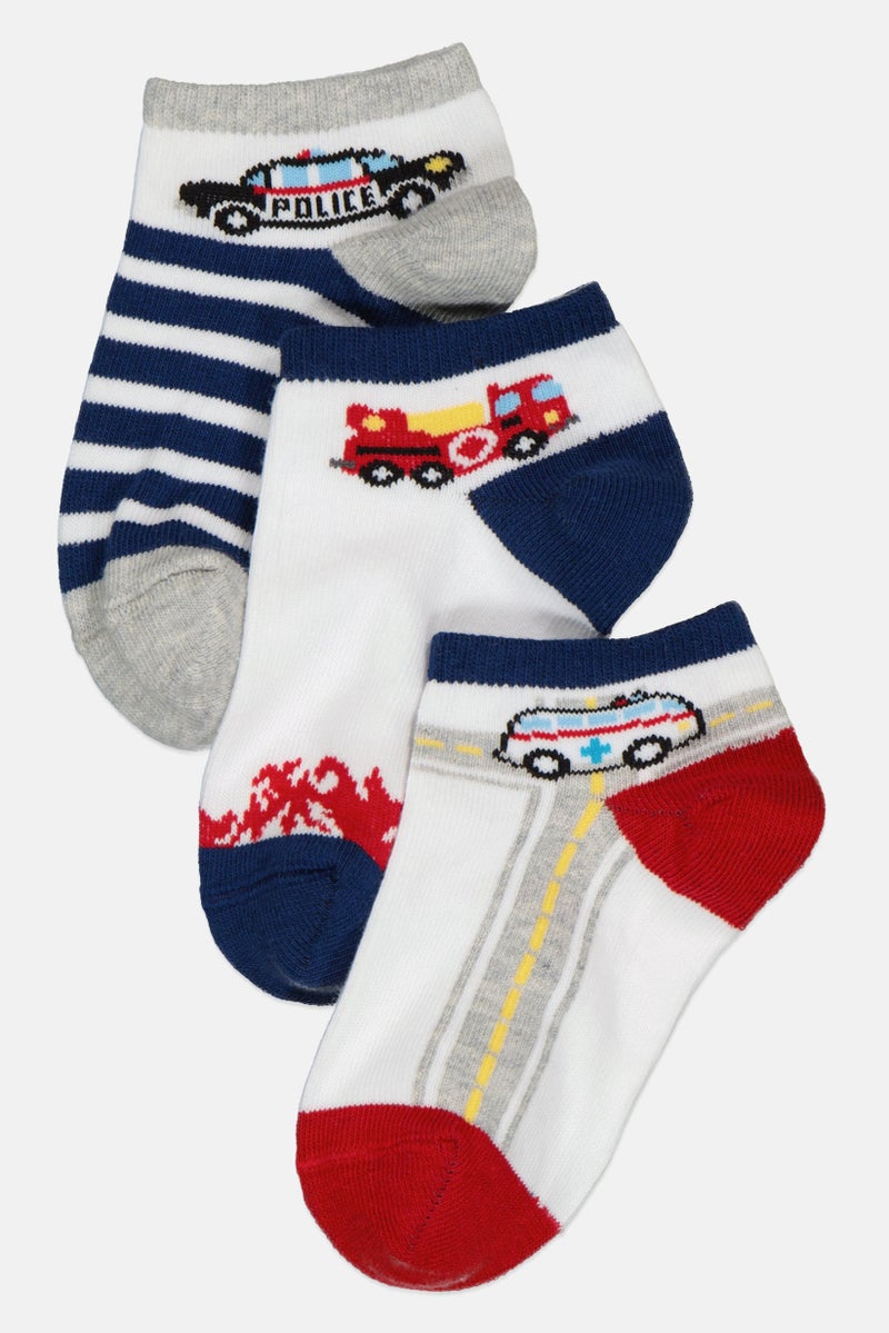Mudd Kids Boy Printed Ankle Socks, Multicolor - Image 1