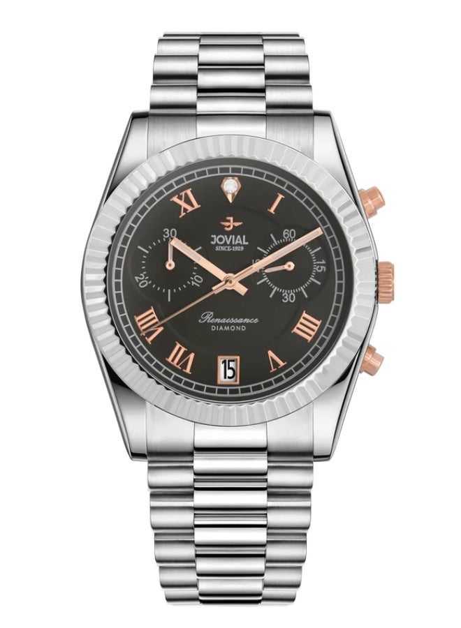 Jovial Renaissance Diamond Women's Fashion Watch, 38mm, Elegant Classic Design - Image 1