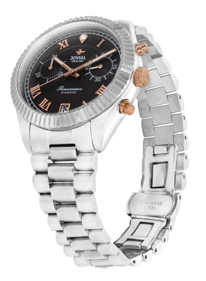Jovial Renaissance Diamond Women's Fashion Watch, 38mm, Elegant Classic Design - Image 2