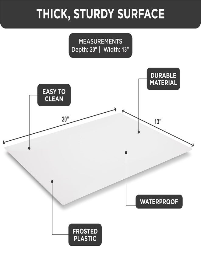 HOLDN’ STORAGE HOLDN' STORAGE Hard Plastic Liner for Pull Out Shelf, Fits Pull Out Cabinet Organizer 13" W x 20" L - Shelf Protector Liner, Clear Frosted - Image 3