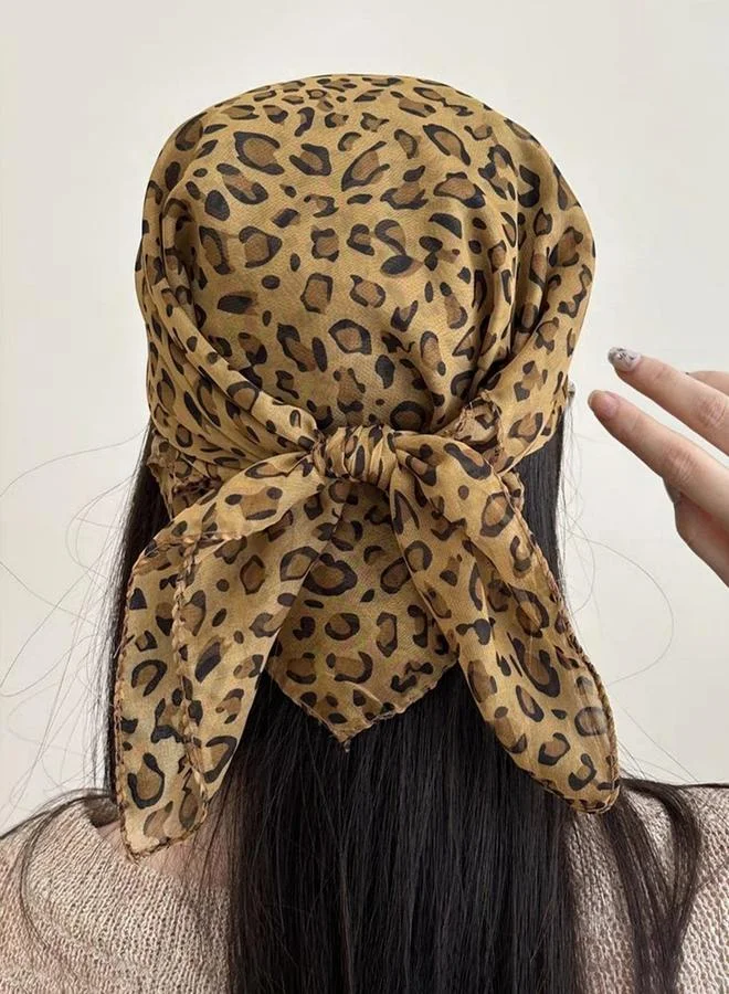 Take Two Leopard Print Headscarf
