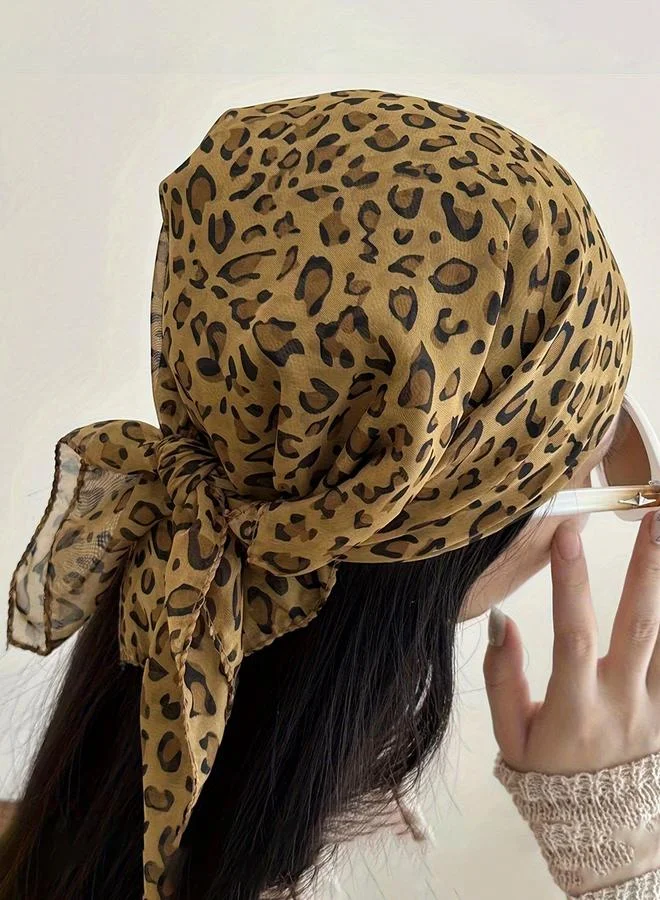 Take Two Leopard Print Headscarf