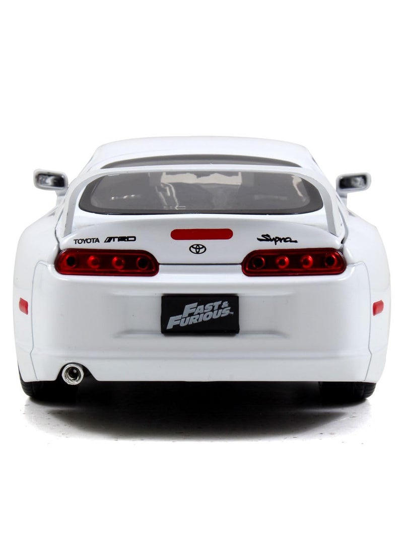 Jada Toys Jada Toys Fast & Furious 1:24 Brian's Toyota Supra Die-cast Car White, Toys for Kids and Adults (97375)  - Image 4