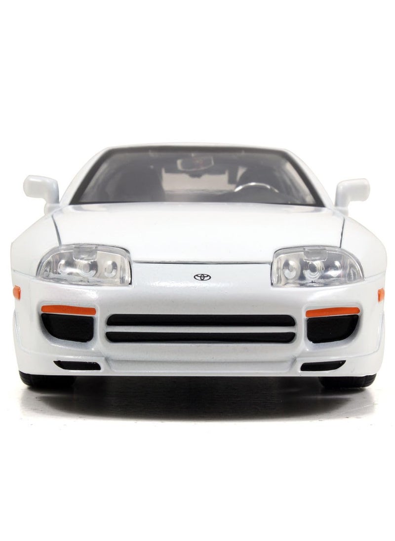 Jada Toys Jada Toys Fast & Furious 1:24 Brian's Toyota Supra Die-cast Car White, Toys for Kids and Adults (97375)  - Image 3