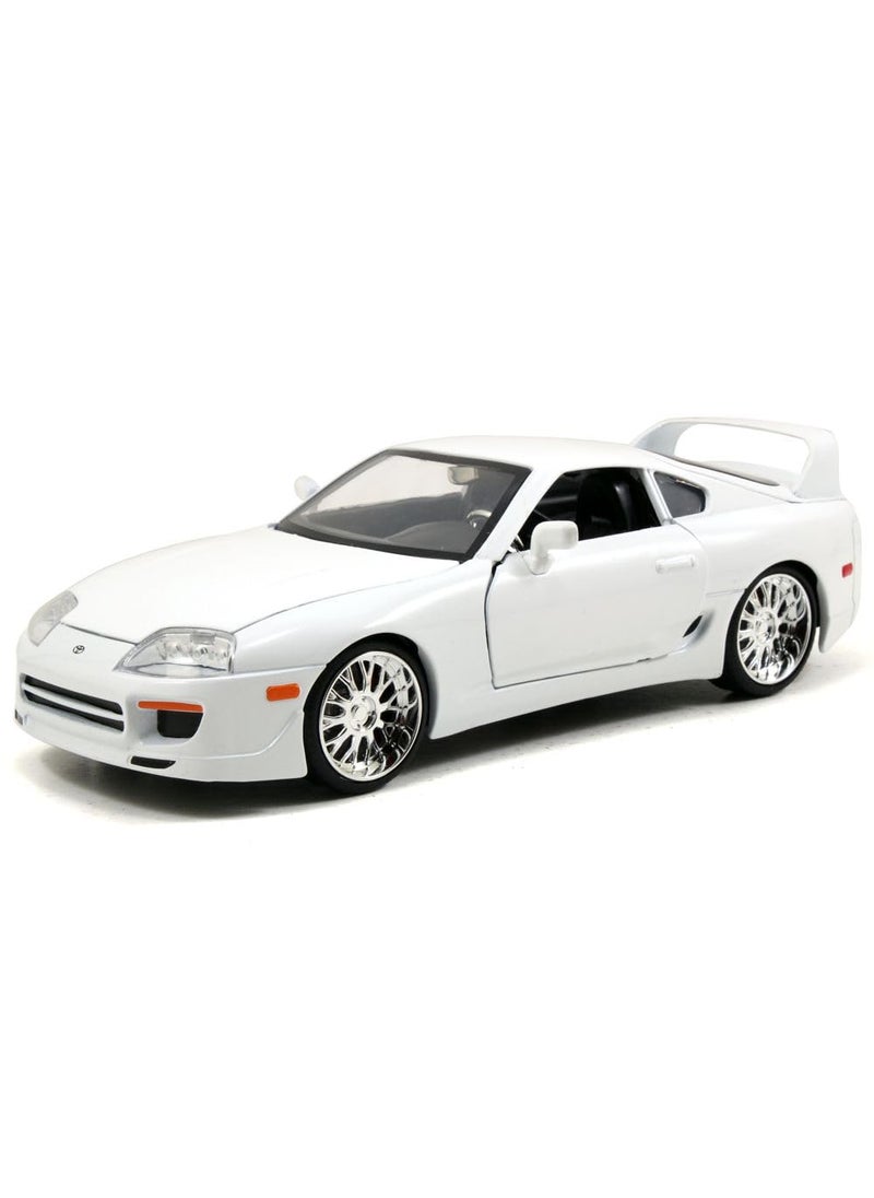 Jada Toys Jada Toys Fast & Furious 1:24 Brian's Toyota Supra Die-cast Car White, Toys for Kids and Adults (97375)  - Image 1