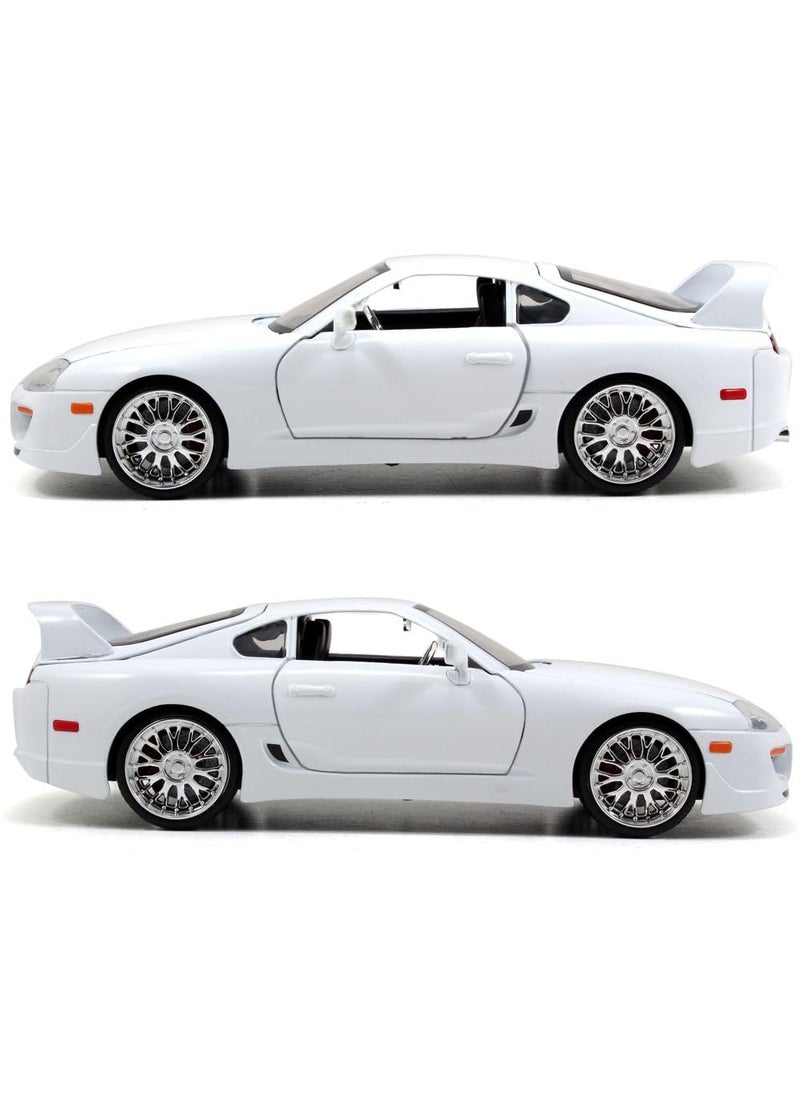 Jada Toys Jada Toys Fast & Furious 1:24 Brian's Toyota Supra Die-cast Car White, Toys for Kids and Adults (97375)  - Image 5