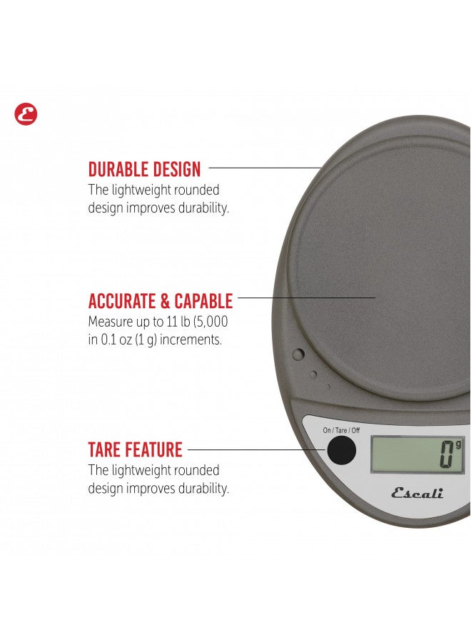 Escali ميزان طعام رقمي إسكالي بريمو - ميزان مطبخ متعدد الوظائف وميزان خبز لقياس الوزن بدقة والتحكم في الحصص، 8.5 × 6 × 1.5 بوصة، معدني - Image 3
