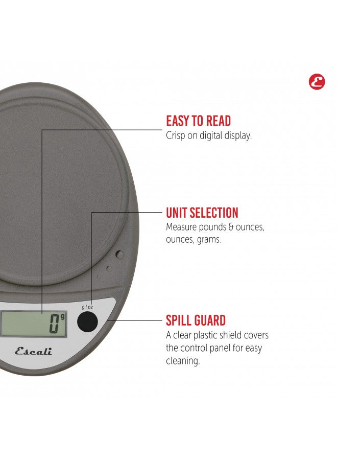 Escali ميزان طعام رقمي إسكالي بريمو - ميزان مطبخ متعدد الوظائف وميزان خبز لقياس الوزن بدقة والتحكم في الحصص، 8.5 × 6 × 1.5 بوصة، معدني - Image 4