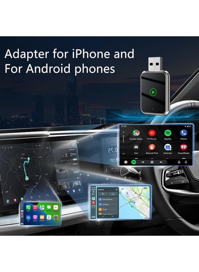 2-in-1 CarPlay & Android Auto Wireless Adapter – Convert Wired to Wireless – Mini Plug & Play – USB & Type-C – Compatible with iPhone & Android - Image 2