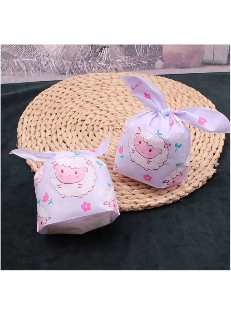 50  قطعة من أكياس توزيعات العيد لتعبئة وتغليف الحلوى والهدايا وتخزين الطعام برباط أكياس للحفلات والمناسبات - Image 2