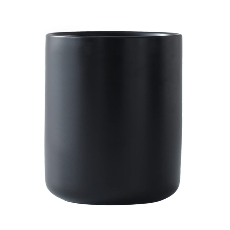 LATCHHOOK Black Kitchen Utensil Holder for Countertop, Matte Ceramic Cooking Utensil Crock for Counter Easy to Clean, Modern Spatula Holder for Farmhouse DÃ©cor 4.5Ã—6.4 INCH - Image 1