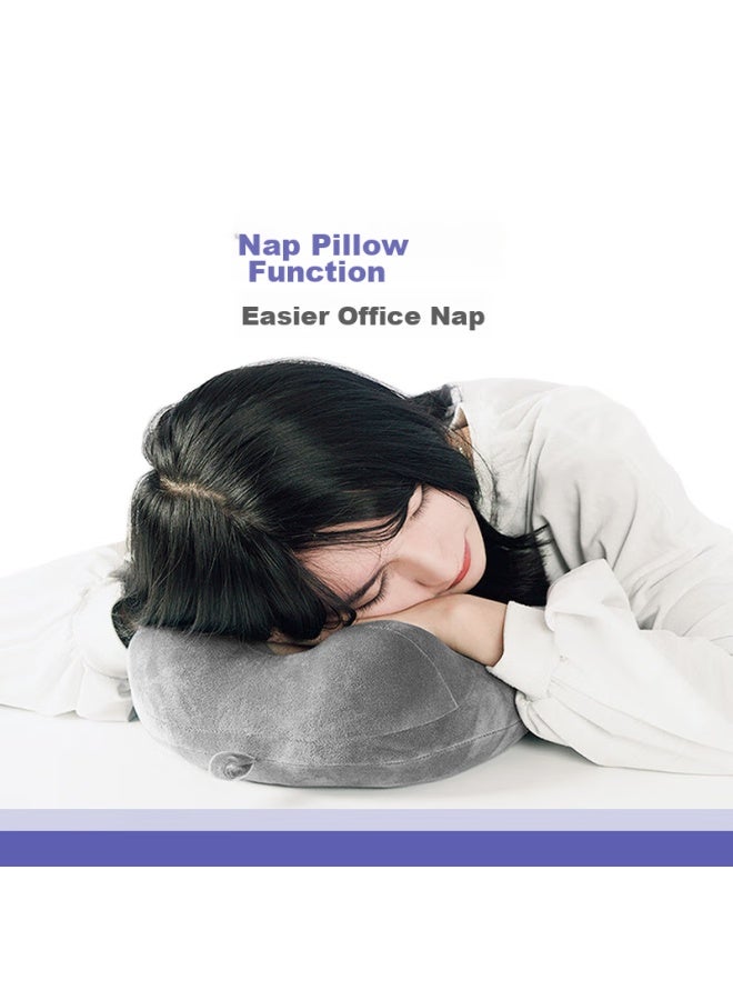 Foojou Neck Pillow, U-shaped Travel Neck Support, Car Headrest, Portable Storage Pillow For Office Nap - Image 3