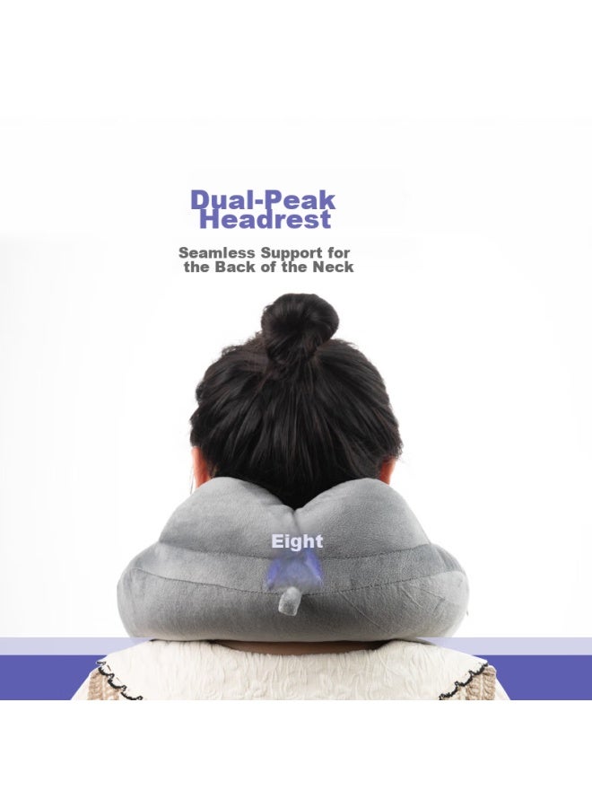 Foojou Neck Pillow, U-shaped Travel Neck Support, Car Headrest, Portable Storage Pillow For Office Nap - Image 2
