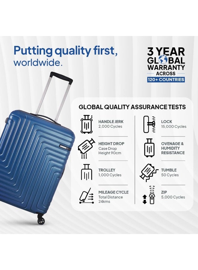 American Tourister Ivy Nxt 55CM Small 4 Spinner Wheels Hard Luggage Polycarbonate Cabin Trolley Bags for Travel with Mounted TSA Lock for Unisex - Blue, 1 Piece - Image 3