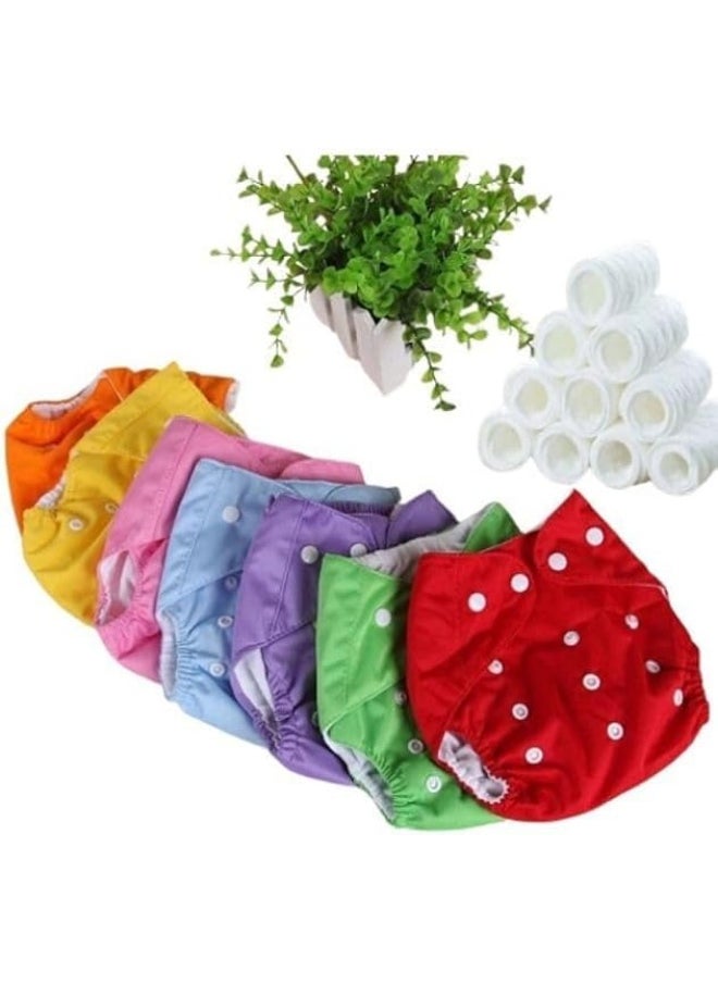 Generic Baby Swim & Beach Cloth Diapers (Multicolor) Comfortable Washable Eco-Friendly - Reusable Cloth Diapers for Winter & Summer Adjustable & Washable with Cotton Cover for Baby - Washable Leakproof Baby Diapers Soft & Safe for Baby's Skin  - Image 4