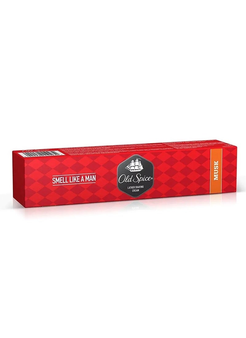 Old Spice - Lather Shaving Cream Musk 70g - Image 1