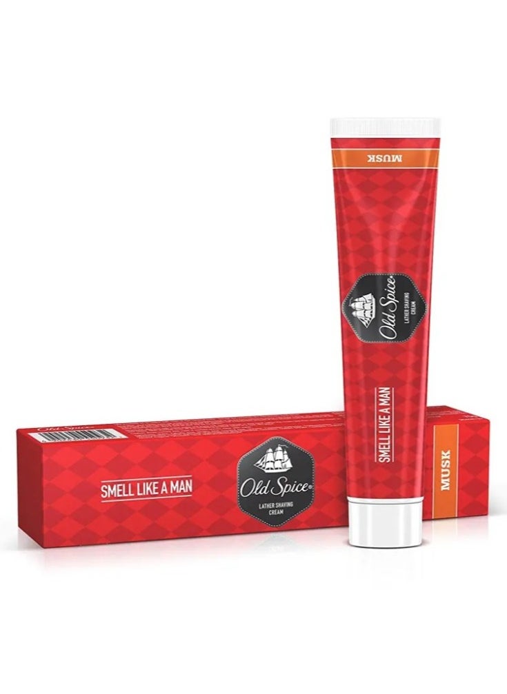Old Spice - Lather Shaving Cream Musk 70g - Image 1