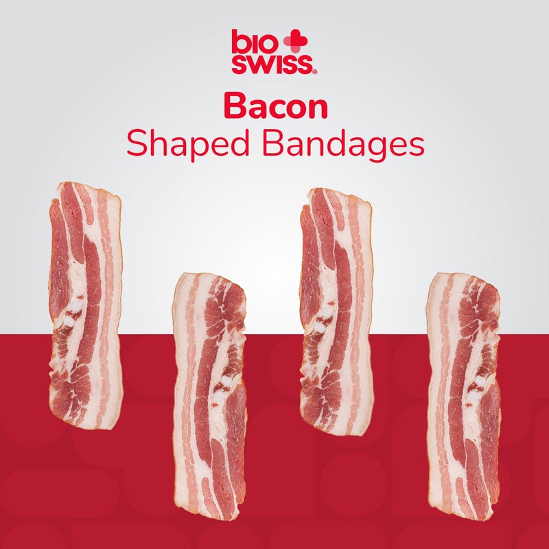 BioSwiss Bandages, Bacon Shaped Self Adhesive Bandage Set, Latex Free, Sterile Wound Care, 24 Count - Image 3