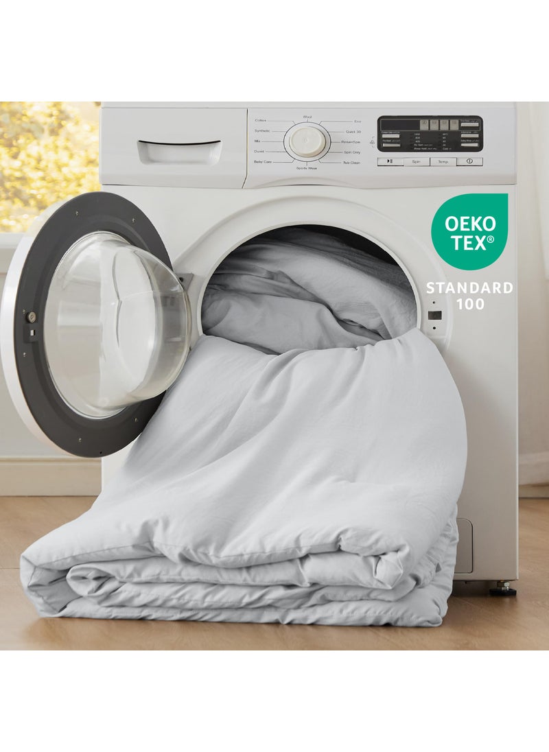 Bedsure Bedsure California King Comforter Set  Light Grey Soft Prewashed Bedding for All Seasons  3 Pieces GentleSoftDown Alternative Bed Set  1 Lightweight Comforter (104""x96"") and 2 Pillowcases (20""x36"")  - Image 5