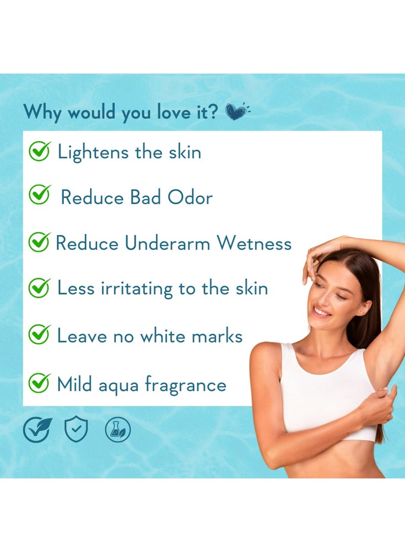 WishCare سيروم رول أون تحت الإبط - 5% AHA، 3% حمض الكوجيك، HA، عرق السوس - تفتيح الإبط والتحكم في الرائحة - عطر مائي يدوم طويلاً - 50 مل - Image 4