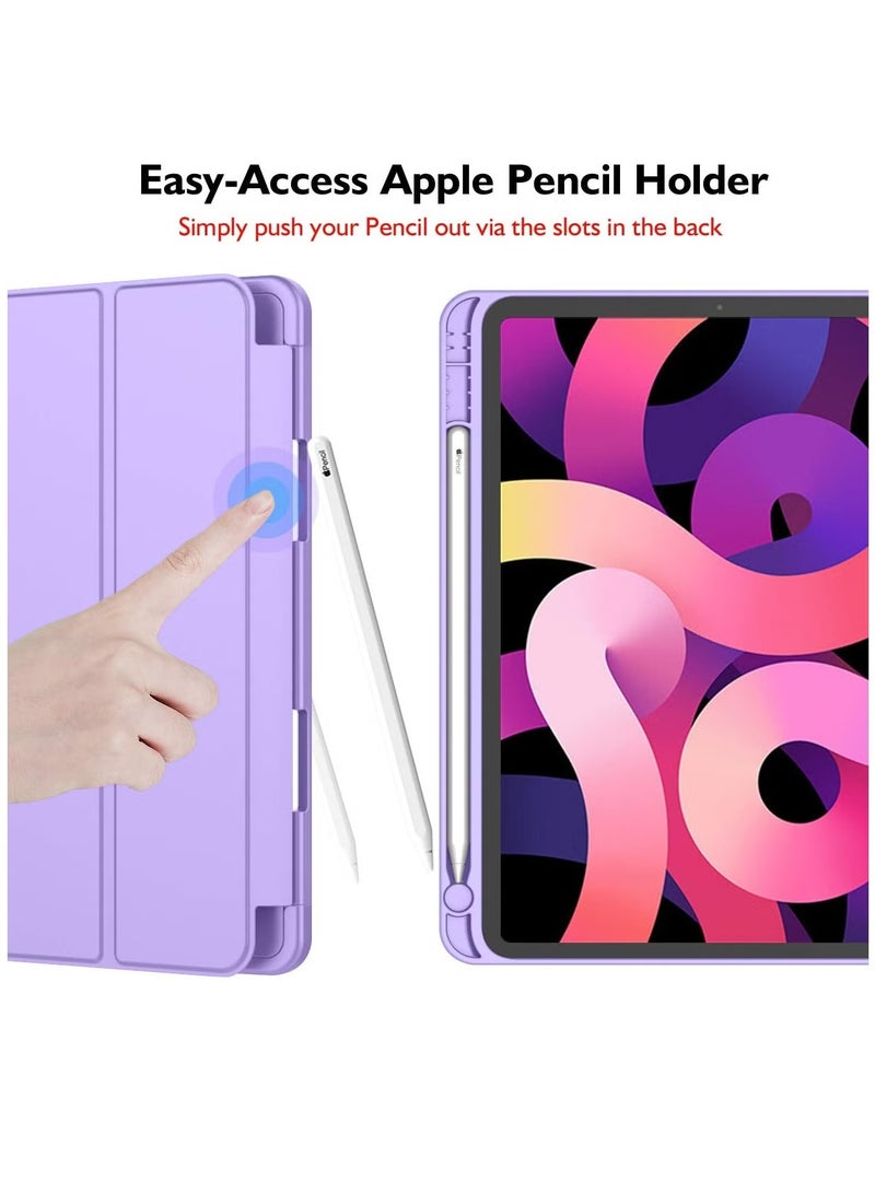 TIGER iPad Air 11 Inch Case M2 2024 – Compatible with iPad Air 5th/4th Generation (2022/2020) 10.9 Inch, Trifold Stand Smart Case with Pencil Holder, Purple - Image 5