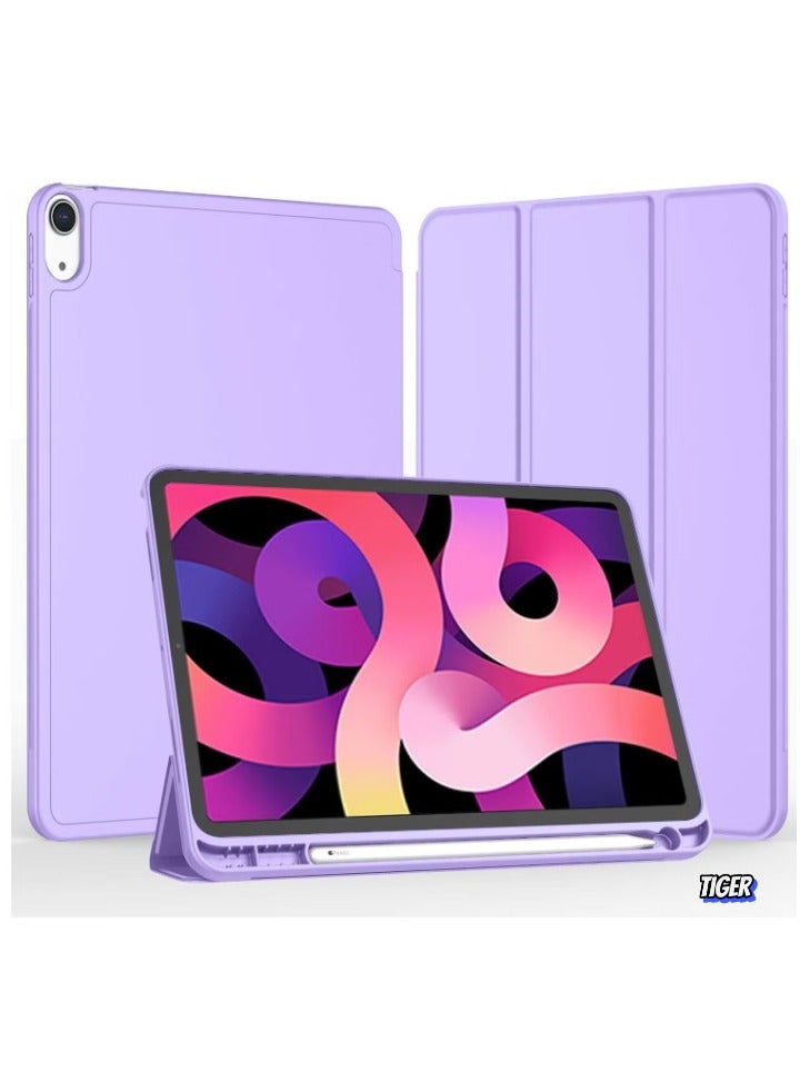 TIGER iPad Air 11 Inch Case M2 2024 – Compatible with iPad Air 5th/4th Generation (2022/2020) 10.9 Inch, Trifold Stand Smart Case with Pencil Holder, Purple - Image 4