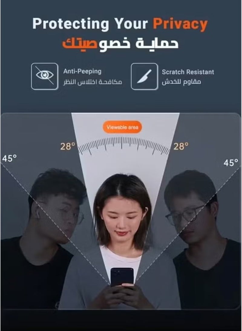 Apple iPhone 17 Pro Max Ceramic Matte Privacy Screen Protector - Premium Edge to Edge Anti Spy Privacy Ceramic Film, Flexible, Delicate Touch, Anti-Explosion, Smooth Arc Edge, Easy Installation For Apple iPhone 17 Pro Max - Image 4