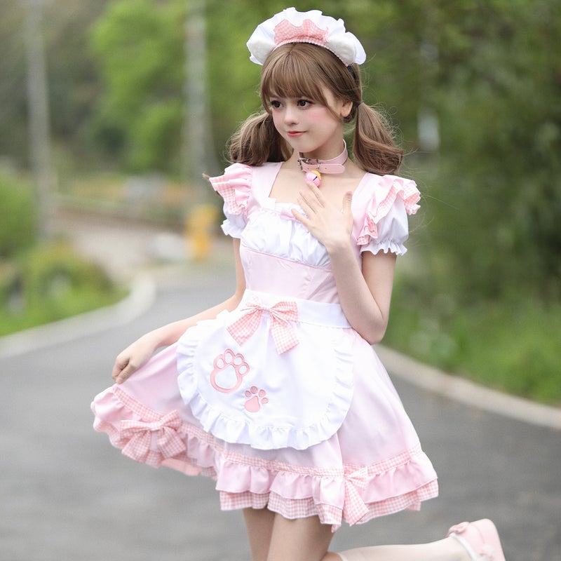 New Catwoman Maid Clothes Cosplay Plus Size Women Japanese Style Cute Maid Black And White Classic Maid - Image 5