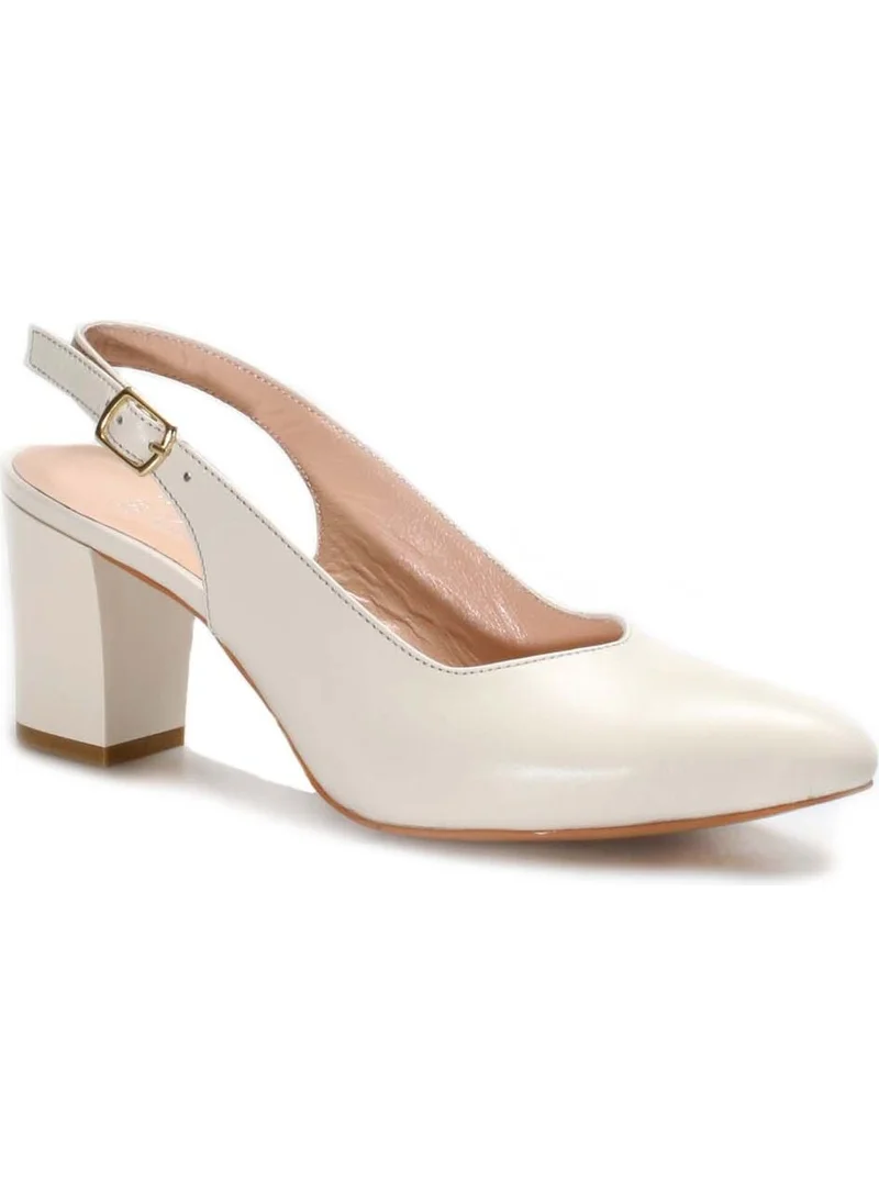 Fast Step Leather Women's Thick Heeled Shoes 064ZA359