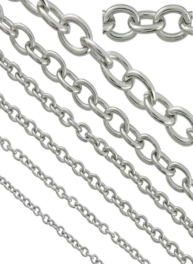 Coiris 16.5ft 6mm Width Stainless Steel Rolo Cable Chains Findings Fit for Jewelry Making &DIY (SC-1027-E) - Image 1