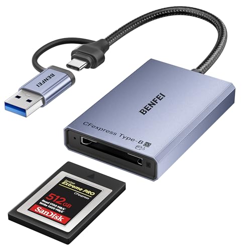 BENFEI CFexpress Type B Card Reader with USB 32 Gen 2 10Gbps USBCUSBA 2in1 Type B CFexpress Adapter Compatible with WindowsMacLinuxAndroidNot for XQD Card - Image 1