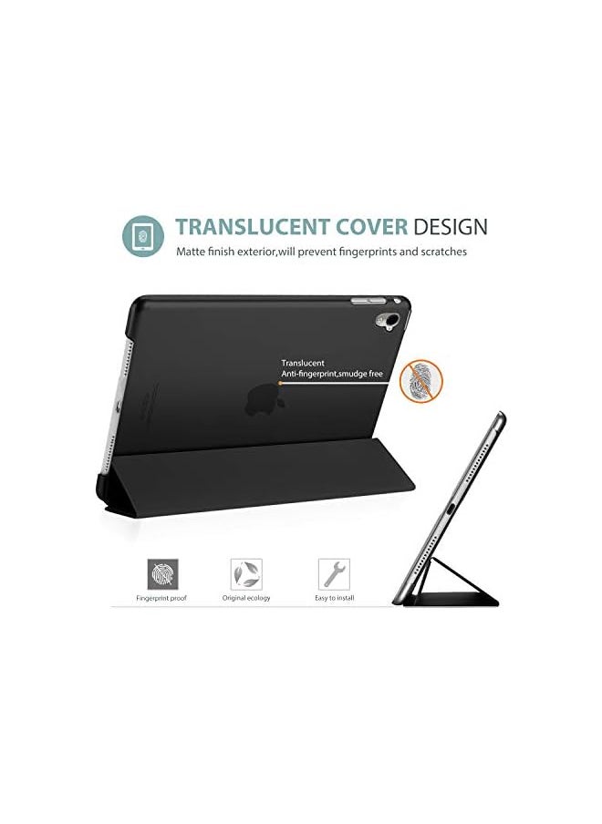 Procases - ProCase iPad Pro 9.7 Case 2016 (Old Model), Ultra Slim Lightweight Stand Smart Case Shell with Translucent Frosted Back Cover for Apple iPad Pro 9.7 Inch (A1673 A1674 A1675) -Black - Image 1